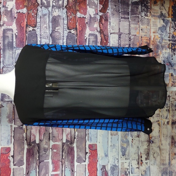 Michael Kors Window Pane Check Semi-sheer Shirt - Picture 4 of 13